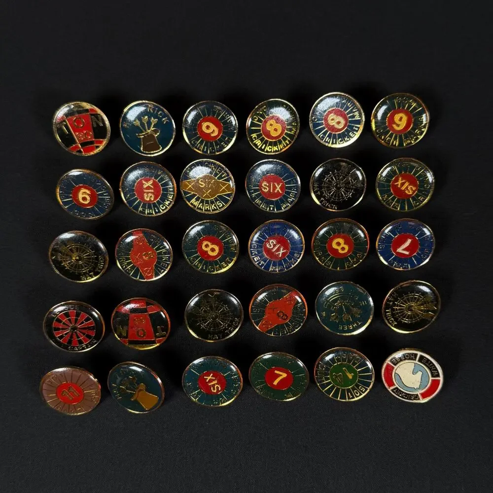 Lot of 30 Vintage cricket / darts pins
